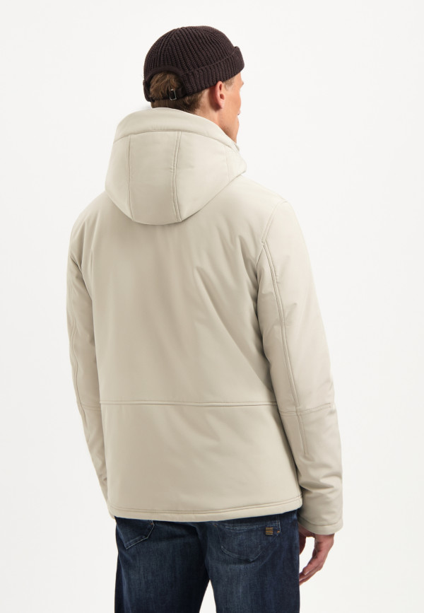WATER REPELLENT ΜΠΟΥΦΑΝ SHORT FIT DETACHABLE HOOD SOFTSHELL STRETCH