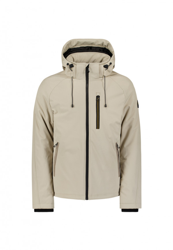 WATER REPELLENT ΜΠΟΥΦΑΝ SHORT FIT DETACHABLE HOOD SOFTSHELL STRETCH