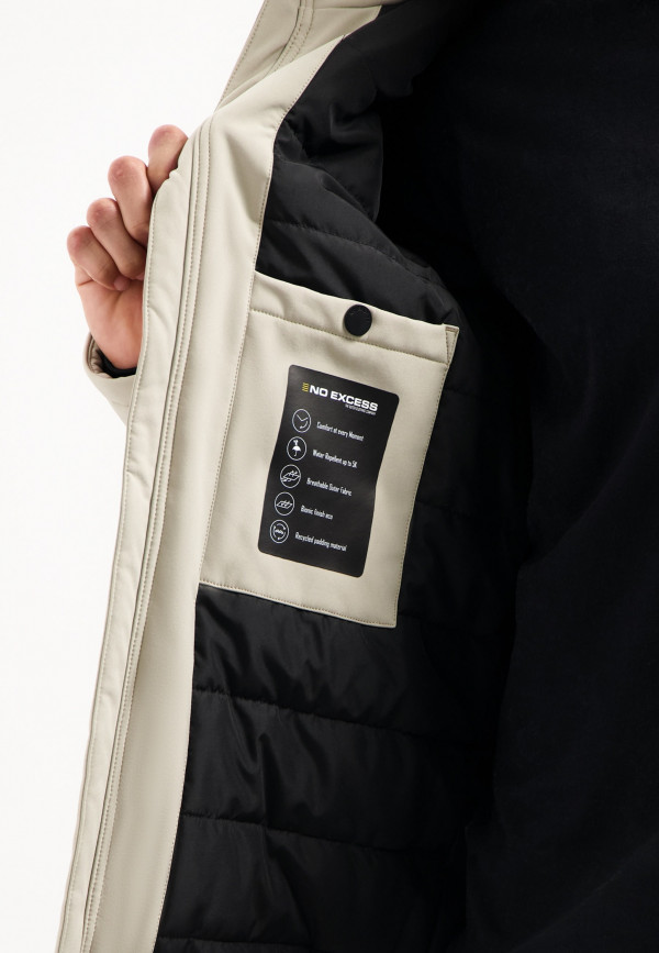 WATER REPELLENT ΜΠΟΥΦΑΝ SHORT FIT DETACHABLE HOOD SOFTSHELL STRETCH