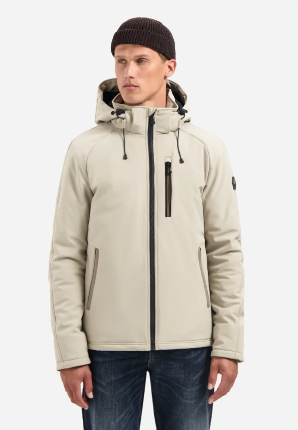 WATER REPELLENT ΜΠΟΥΦΑΝ SHORT FIT DETACHABLE HOOD SOFTSHELL STRETCH