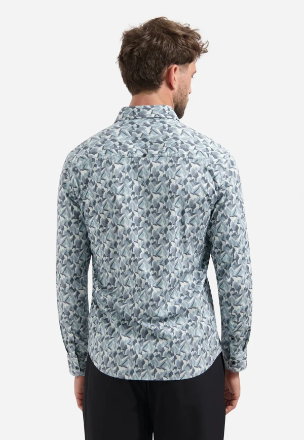 ΜΑΚΡΥΜΑΝΙΚΟ ΠΟΥΚΑΜΙΣΟ STRETCH ALL OVER PRINTED