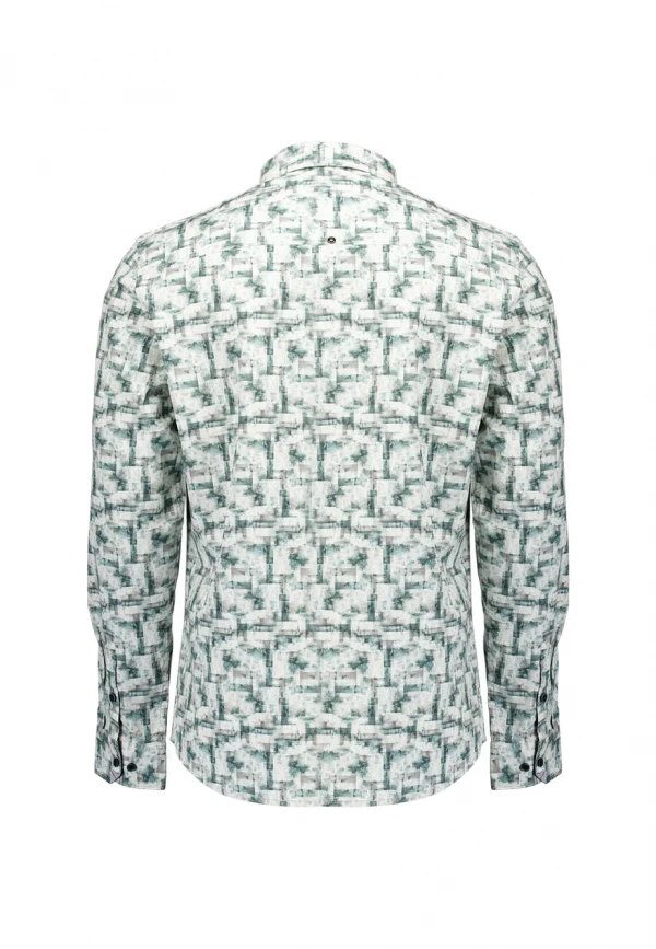 ΜΑΚΡΥΜΑΝΙΚΟ ΠΟΥΚΑΜΙΣΟ STRETCH ALL OVER PRINTED