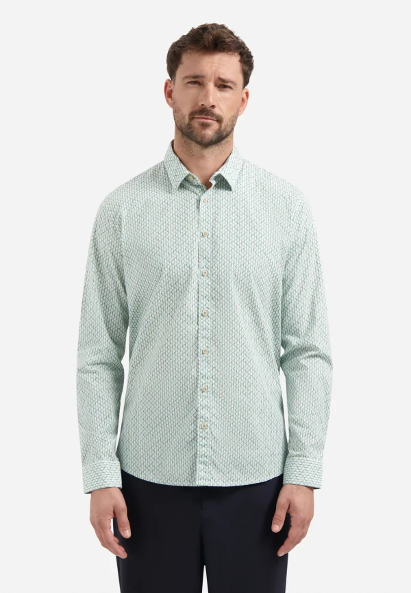 ΜΑΚΡΥΜΑΝΙΚΟ ΠΟΥΚΑΜΙΣΟ STRETCH ALL OVER PRINTED