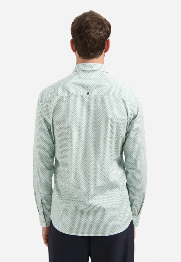 ΜΑΚΡΥΜΑΝΙΚΟ ΠΟΥΚΑΜΙΣΟ STRETCH ALL OVER PRINTED
