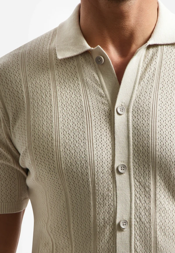 KONTOMANIKO ΠΛΕΚΤΟ POLO FULL BUTTON CLOSURE