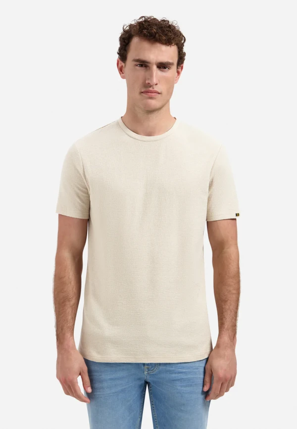 ΜΟΝΟΧΡΩΜΟ T-SHIRT PLAIN JACQUARD