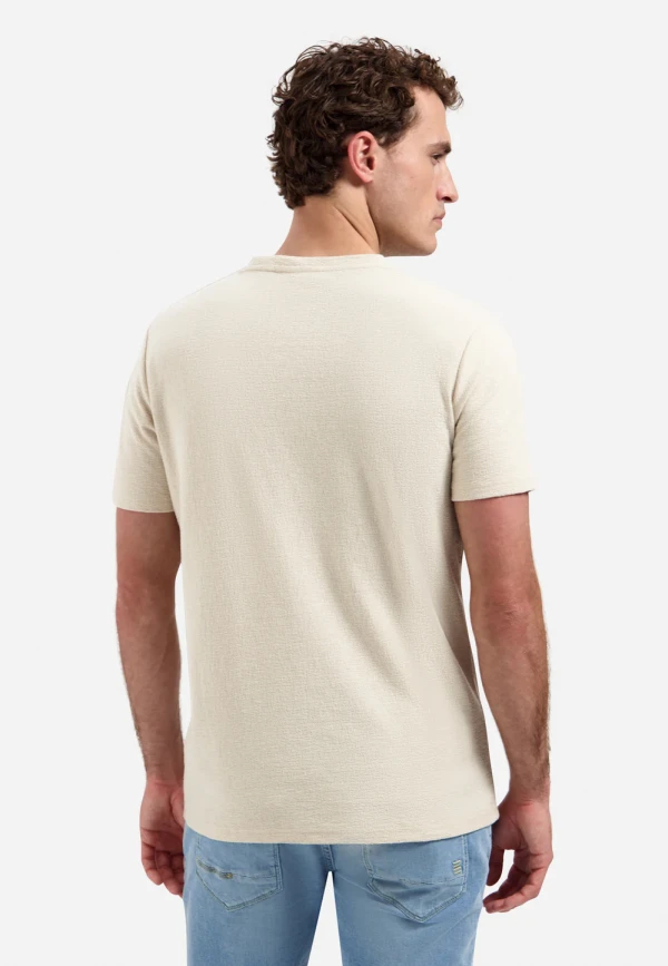 ΜΟΝΟΧΡΩΜΟ T-SHIRT PLAIN JACQUARD