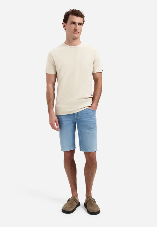 ΜΟΝΟΧΡΩΜΟ T-SHIRT PLAIN JACQUARD