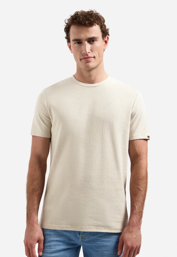 ΜΟΝΟΧΡΩΜΟ T-SHIRT PLAIN JACQUARD