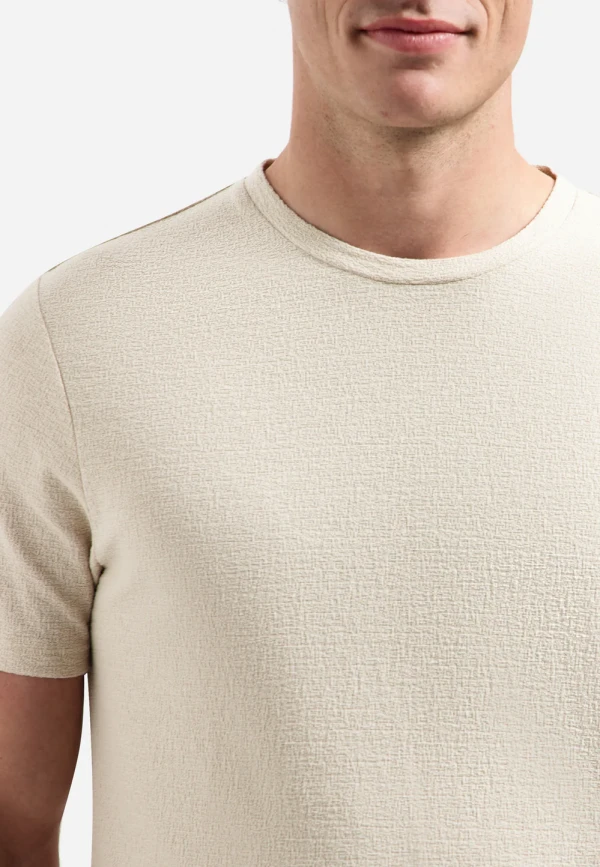 ΜΟΝΟΧΡΩΜΟ T-SHIRT PLAIN JACQUARD