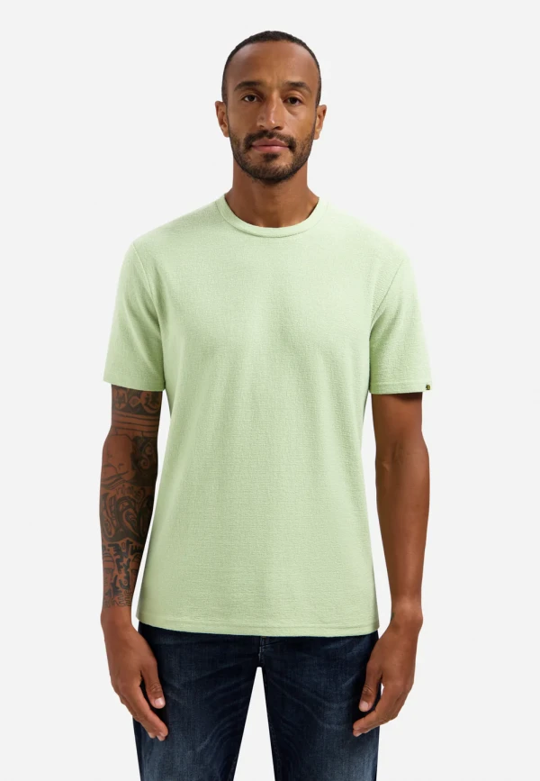 ΜΟΝΟΧΡΩΜΟ T-SHIRT PLAIN JACQUARD