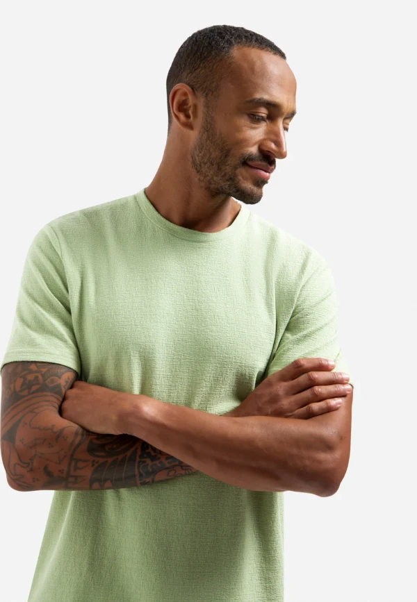 ΜΟΝΟΧΡΩΜΟ T-SHIRT PLAIN JACQUARD