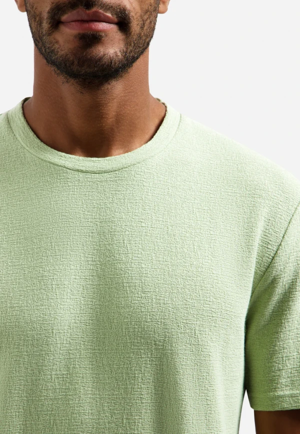 ΜΟΝΟΧΡΩΜΟ T-SHIRT PLAIN JACQUARD