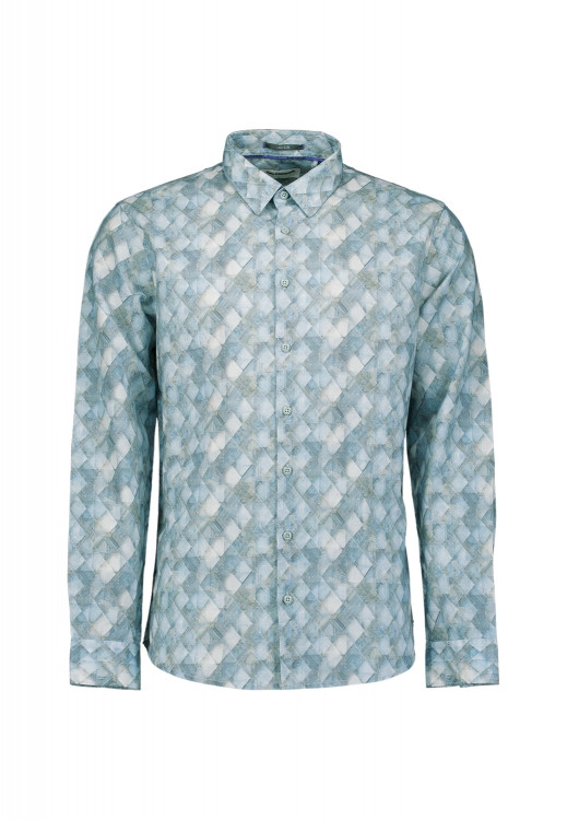ΜΑΚΡΥΜΑΝΙΚΟ ΠΟΥΚΑΜΙΣΟ ALLOVER PRINTED LINEN BLEND