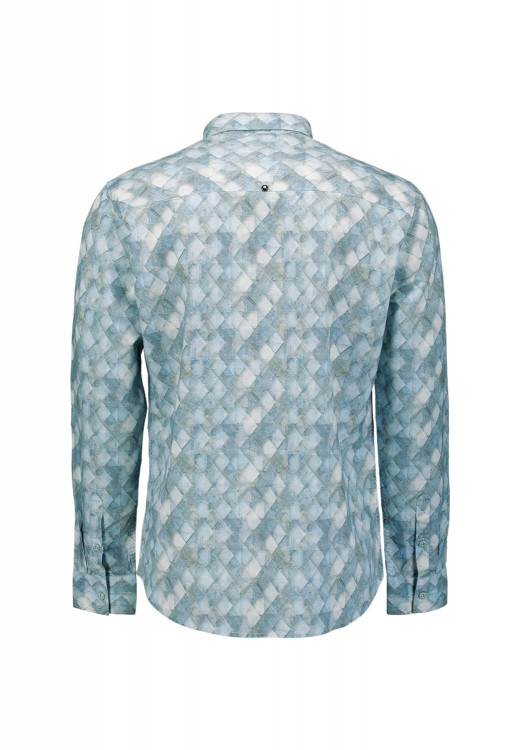 ΜΑΚΡΥΜΑΝΙΚΟ ΠΟΥΚΑΜΙΣΟ ALLOVER PRINTED LINEN BLEND