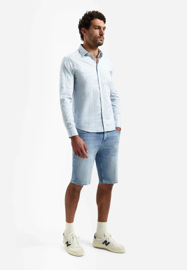 ΜΑΚΡΥΜΑΝΙΚΟ ΠΟΥΚΑΜΙΣΟ STRETCH ALL OVER PRINTED