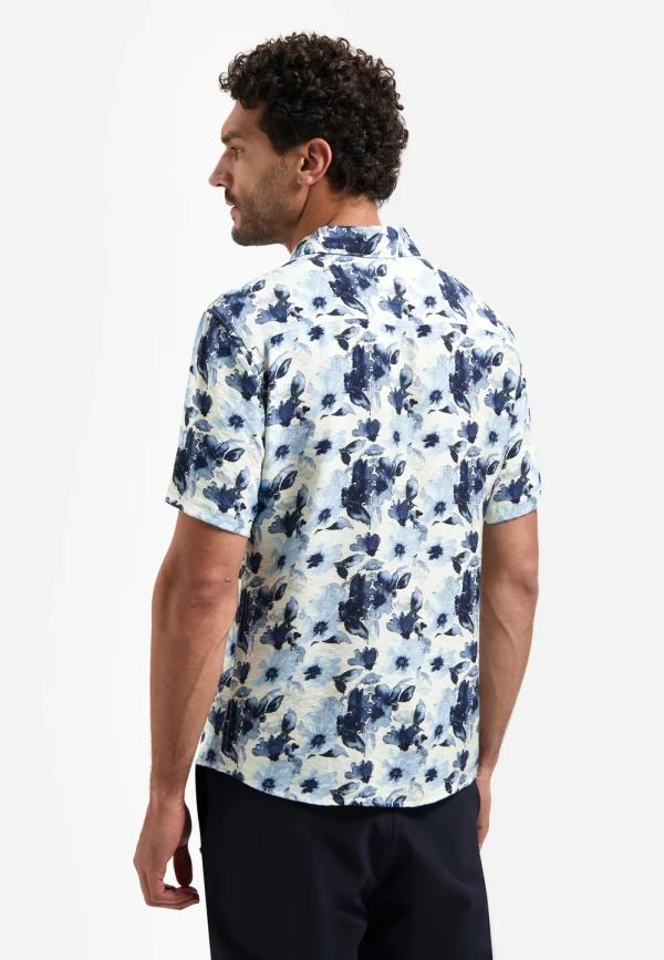 KONTOMANIKO ΠΟΥΚΑΜΙΣΟ ALL OVER PRINTED VISCOSE TWILL