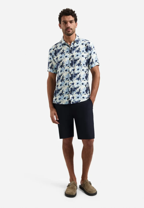 KONTOMANIKO ΠΟΥΚΑΜΙΣΟ ALL OVER PRINTED VISCOSE TWILL