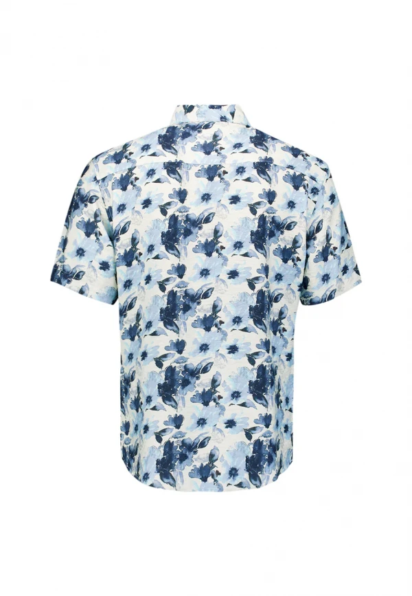 KONTOMANIKO ΠΟΥΚΑΜΙΣΟ ALL OVER PRINTED VISCOSE TWILL