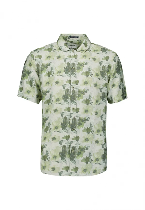 KONTOMANIKO ΠΟΥΚΑΜΙΣΟ ALL OVER PRINTED VISCOSE TWILL