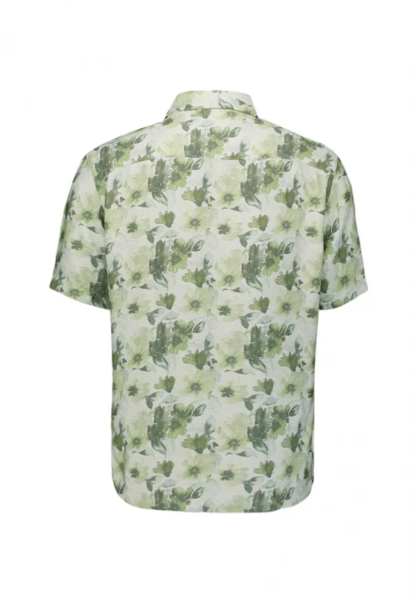 KONTOMANIKO ΠΟΥΚΑΜΙΣΟ ALL OVER PRINTED VISCOSE TWILL