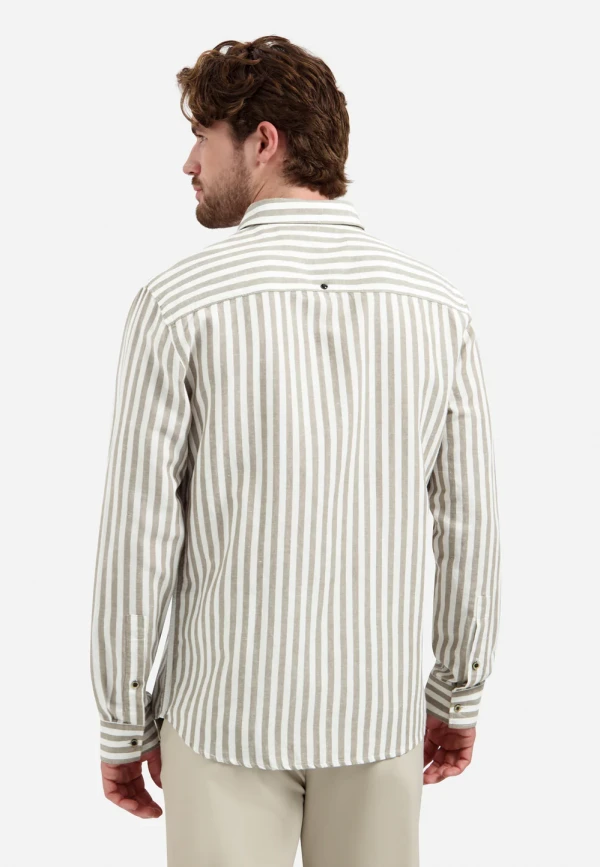 ΜΑΚΡΥΜΑΝΙΚΟ ΠΟΥΚΑΜΙΣΟ VERTICAL BIG STRIPES LINEN BLEND