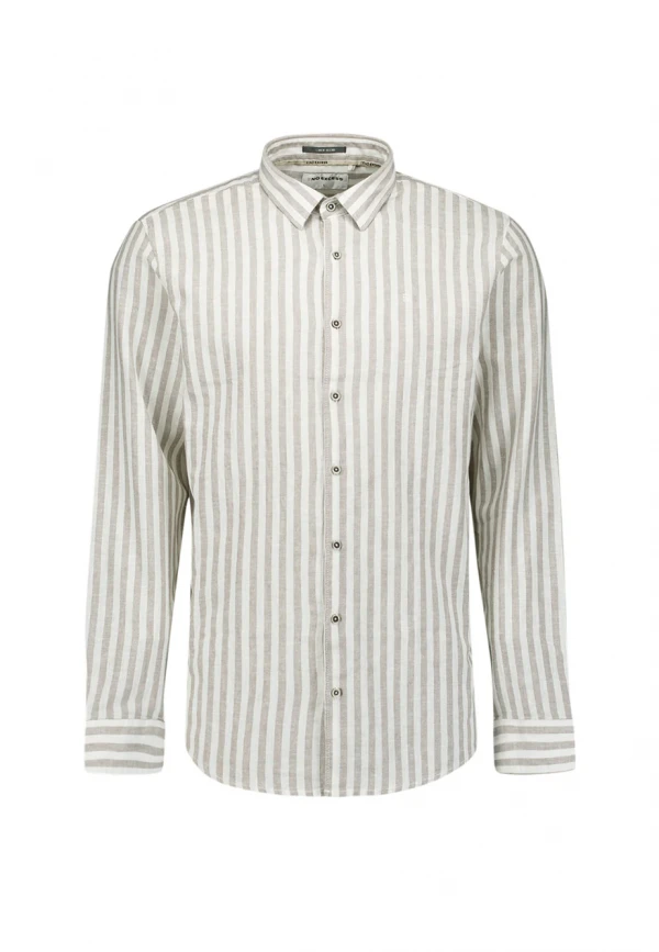 ΜΑΚΡΥΜΑΝΙΚΟ ΠΟΥΚΑΜΙΣΟ VERTICAL BIG STRIPES LINEN BLEND