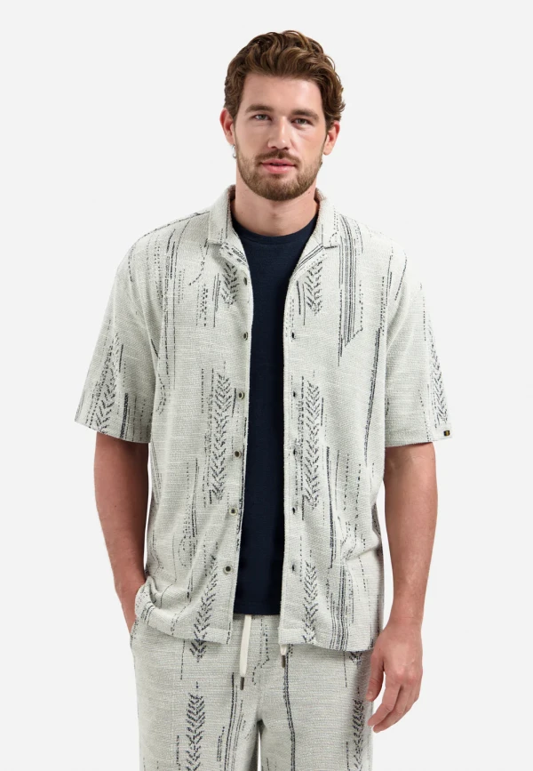 ΚΟΝΤΟΜΑΝΙΚΟ ΠΟΥΚΑΜΙΣΟ TEXTURED JACQUARD