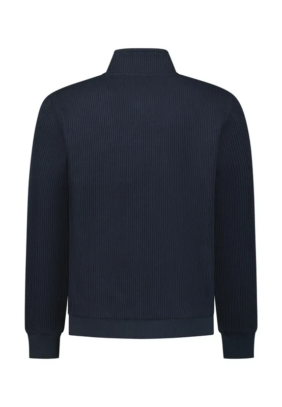 ZAKETA FULL ZIP STAND UP COLLAR BONDED KNIT