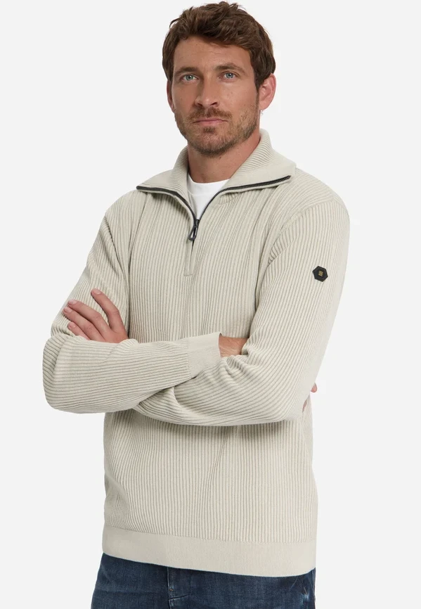 ΠΛΕΚΤΟ HALF ZIP WING COLLAR TUCK STITCH