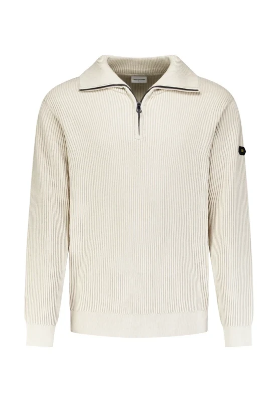 ΠΛΕΚΤΟ HALF ZIP WING COLLAR TUCK STITCH