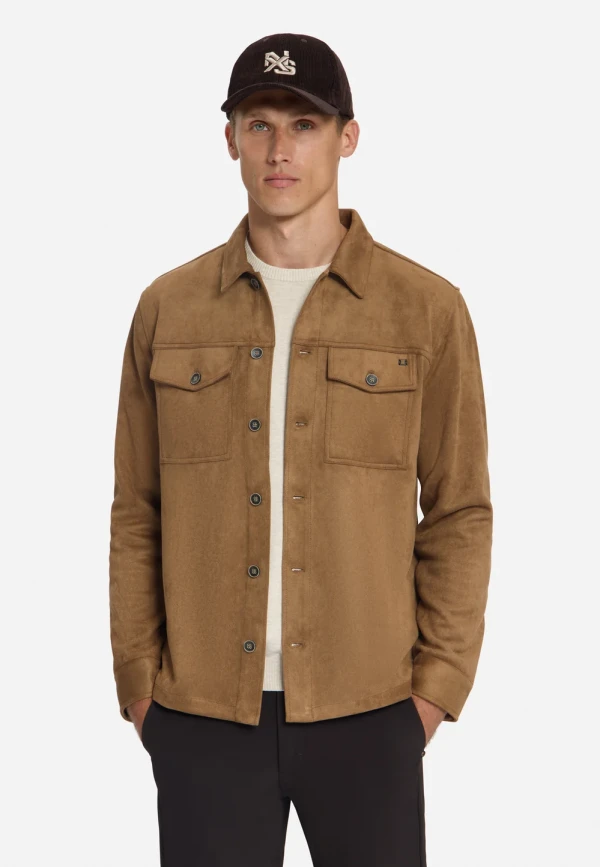 OVERSHIRT FULL BUTTON SUEDE