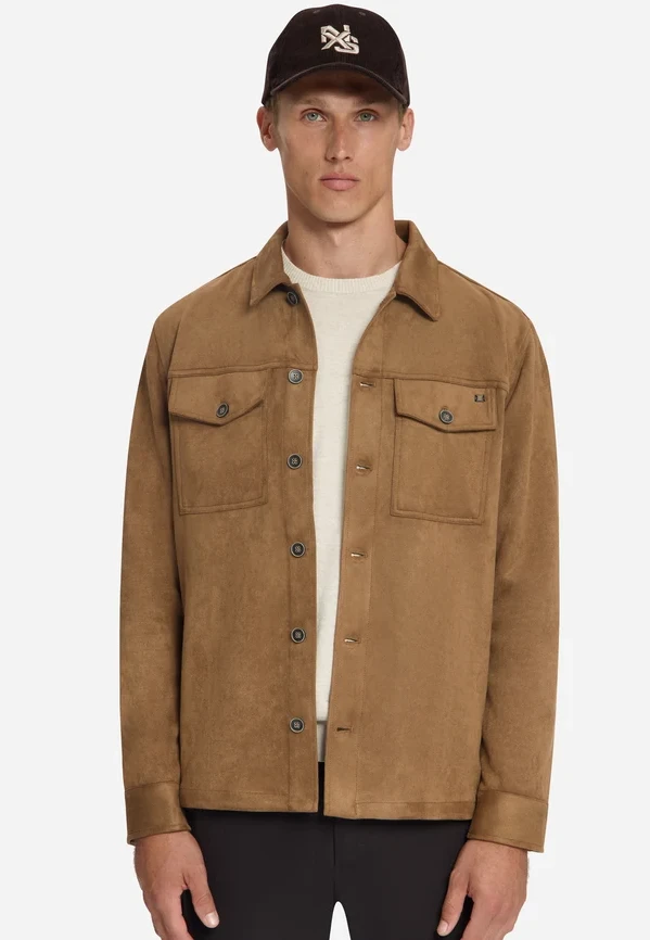 OVERSHIRT FULL BUTTON SUEDE