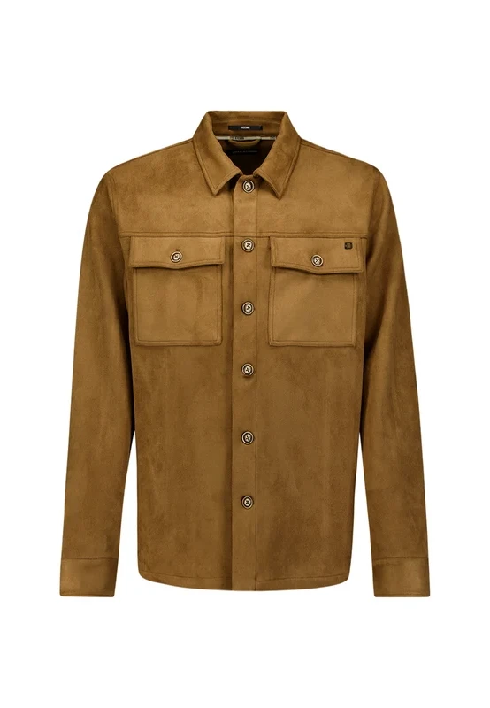 OVERSHIRT FULL BUTTON SUEDE