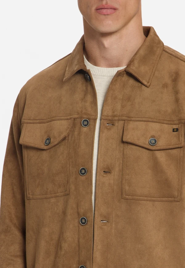 OVERSHIRT FULL BUTTON SUEDE