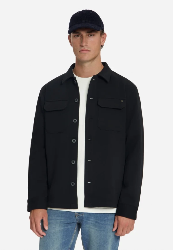 OVERSHIRT FULL BUTTON PIQUE SWEAT