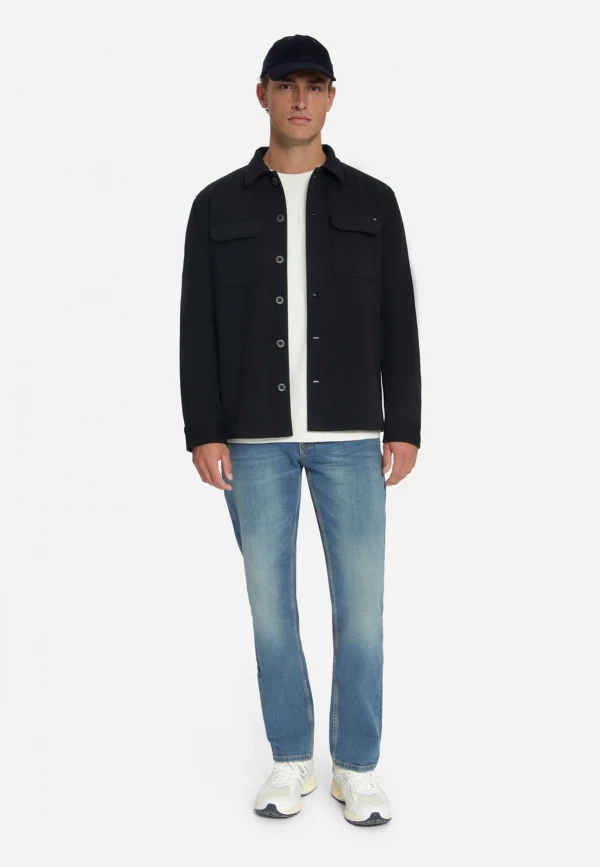 OVERSHIRT FULL BUTTON PIQUE SWEAT