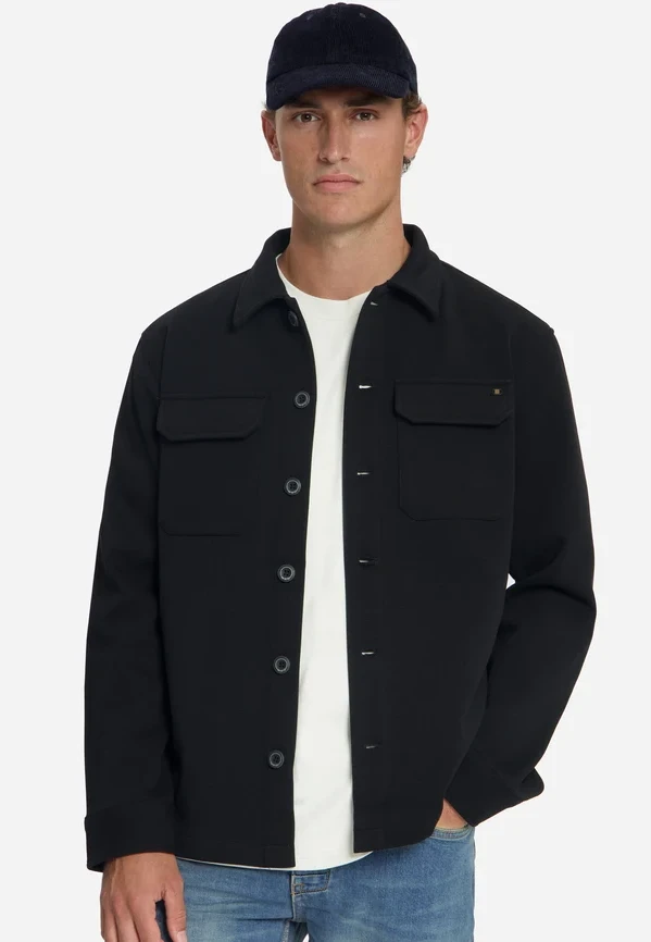 OVERSHIRT FULL BUTTON PIQUE SWEAT