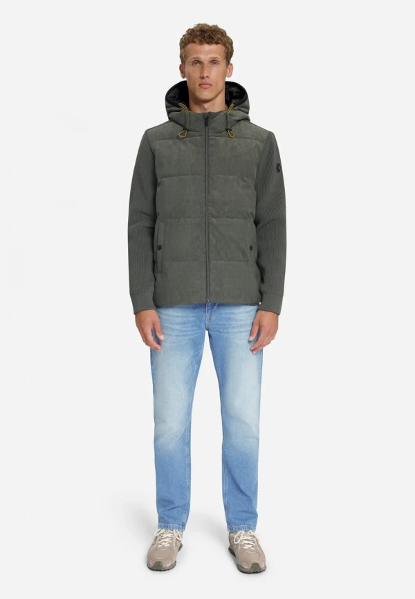 ΜΠΟΥΦΑΝ CORDUROY KNITTED MIX HOODED