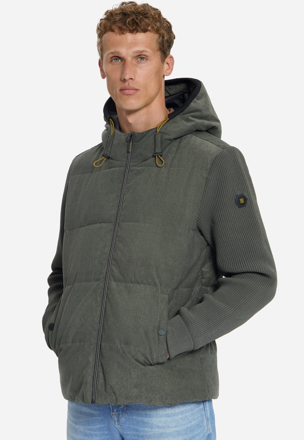 ΜΠΟΥΦΑΝ CORDUROY KNITTED MIX HOODED