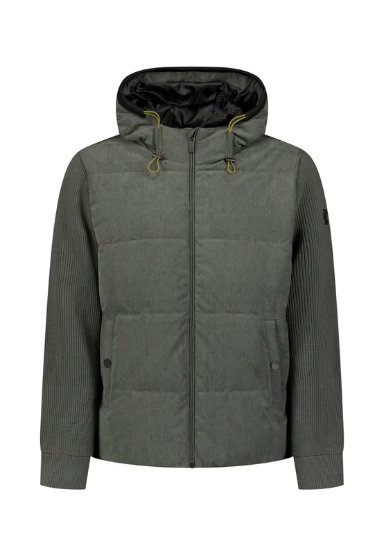 ΜΠΟΥΦΑΝ CORDUROY KNITTED MIX HOODED