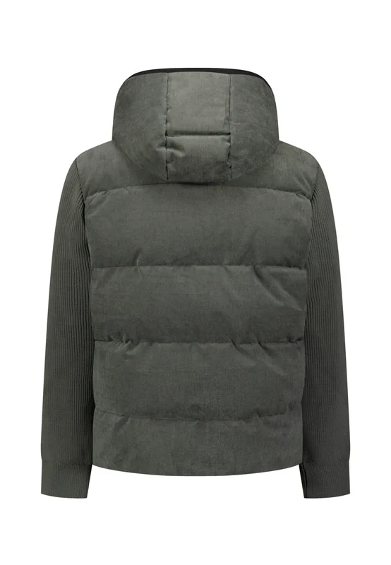 ΜΠΟΥΦΑΝ CORDUROY KNITTED MIX HOODED