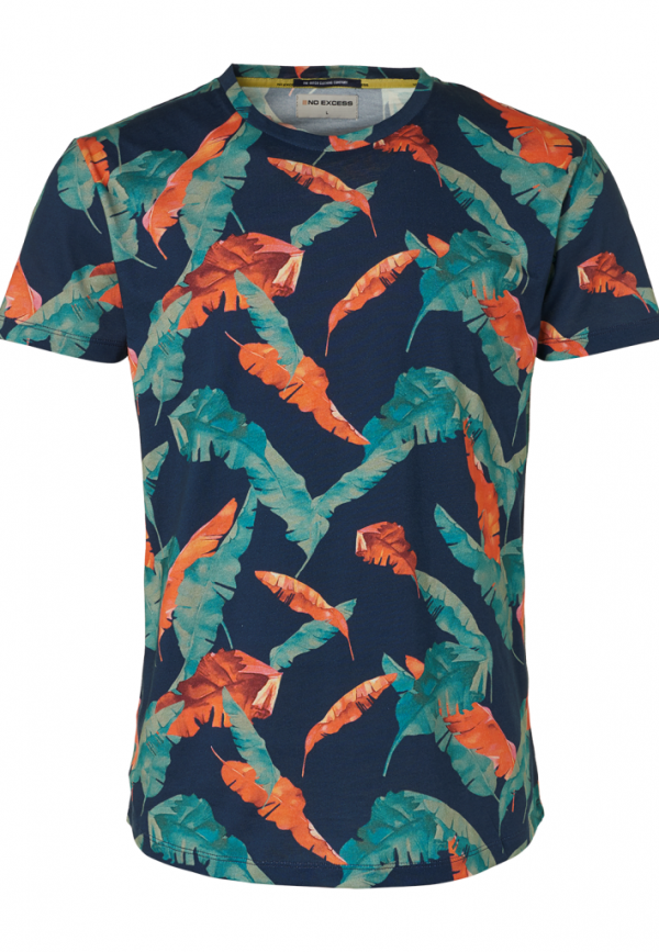 T-SHIRT DIGITAL ALL OVER PRINTED FLORAL PAPAYA