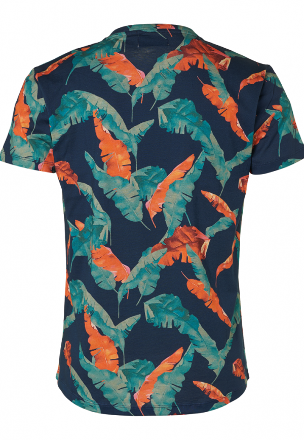 T-SHIRT DIGITAL ALL OVER PRINTED FLORAL PAPAYA