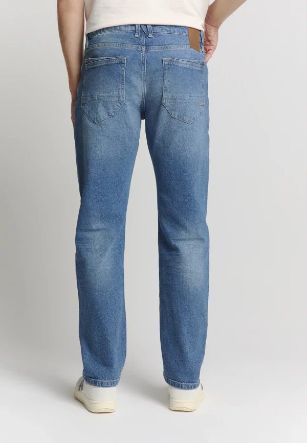 RELAXED FIT STONE USED DENIM LIGHT BLUE