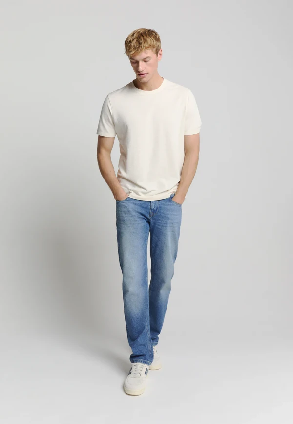 RELAXED FIT STONE USED DENIM LIGHT BLUE