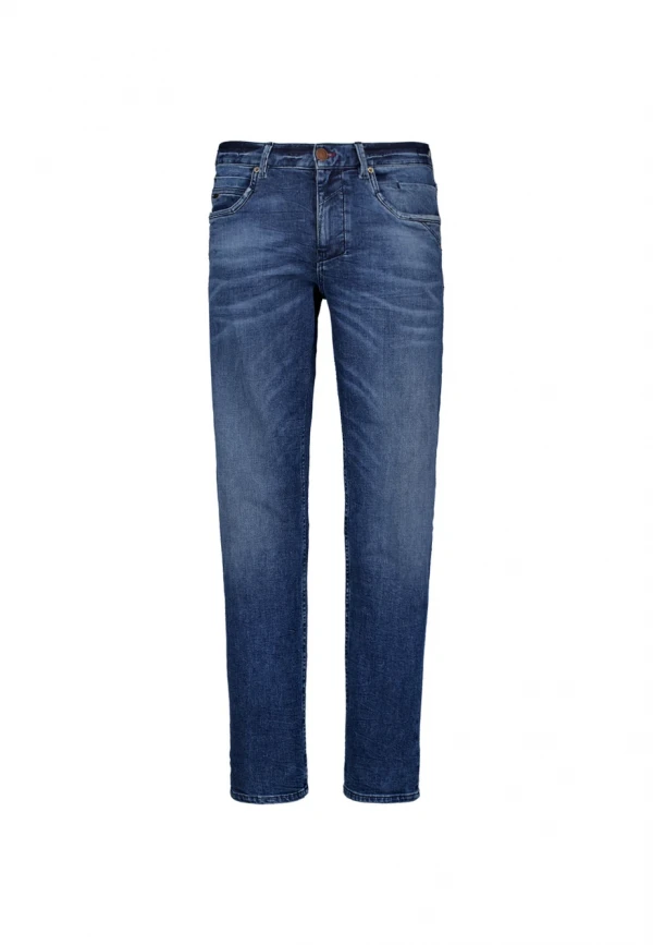 RELAXED FIT STONE USED DENIM DARK BLUE