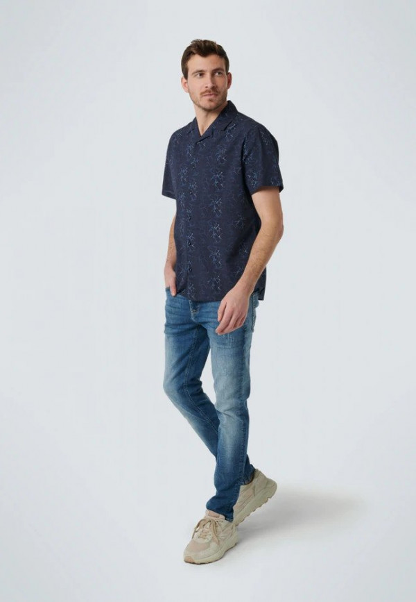 KONTOMANIKO ΠΟΥΚΑΜΙΣΟ ALL OVER PRINTED RESORT COLLAR RESPONSIBLE CHOICE