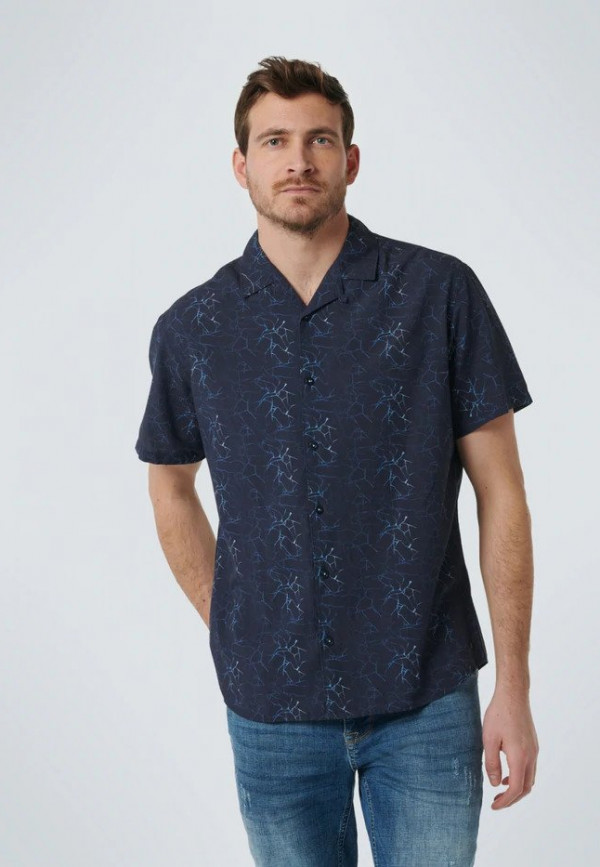 KONTOMANIKO ΠΟΥΚΑΜΙΣΟ ALL OVER PRINTED RESORT COLLAR RESPONSIBLE CHOICE