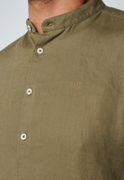 ΛΙΝΟ ΜΟΝΟΧΡΩΜΟ ΠΟΥΚΑΜΙΣΟ GRANDDAD COLLAR